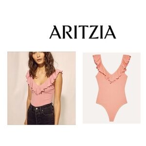 ⚡️ Wilfred Danette bodysuit in coral pink -  size Medium